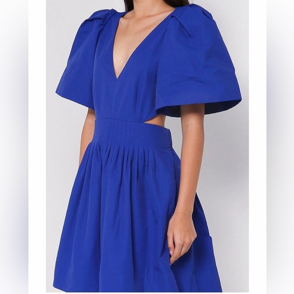 Banana Republic Short Sleeve Open Back Cut Out Mini Dress with Pockets - Picture 2 of 7